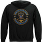 US Navy Forged by the Sea Motorcycle Rockers Hoodie - back view