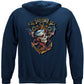 US Navy Skull and Anchor Hoodie - back view