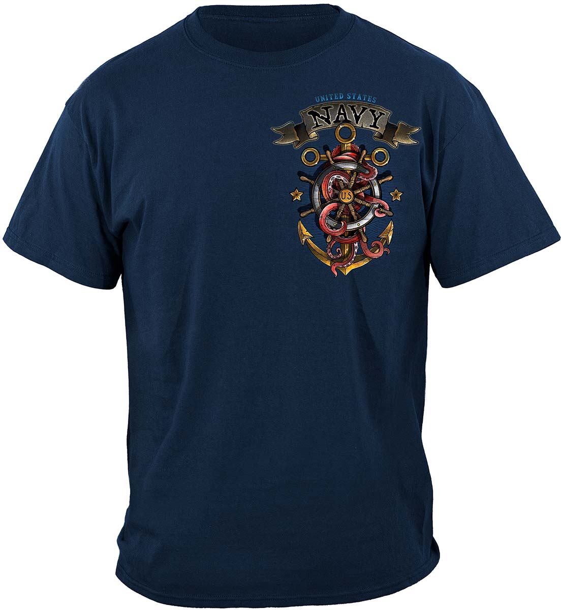 US Navy Skull and Anchor T-Shirt - front view
