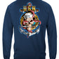 US Navy Anchor Port Skull and Dagger Long Sleeve Shirt - back view