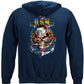 US Navy Anchor Port Skull and Dagger Hoodie - back view