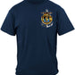 US Navy Anchor Port Skull and Dagger T-Shirt - front view