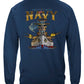 US Navy Battleship Destroyer Long Sleeve Shirt - back view