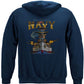 US Navy Battleship Destroyer Hoodie - back view
