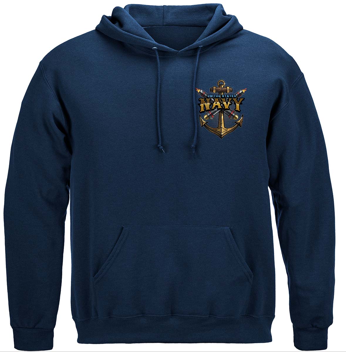 US Navy Battleship Destroyer Hoodie - front view