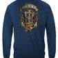 US Navy The Sea Is Ours Compass Anchor Eagle Long Sleeve Shirt - back view