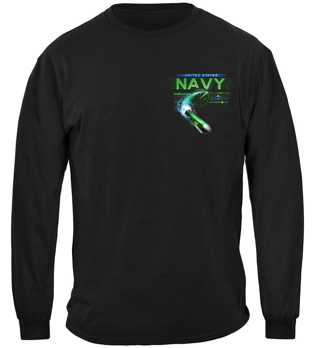 US Navy Submarine Force Long Sleeve Shirt - front view