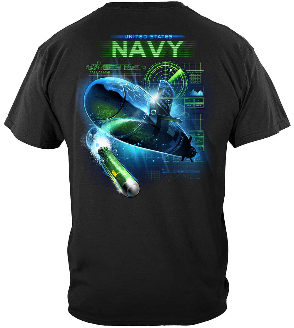 US Navy Submarine Force T-Shirt - back view