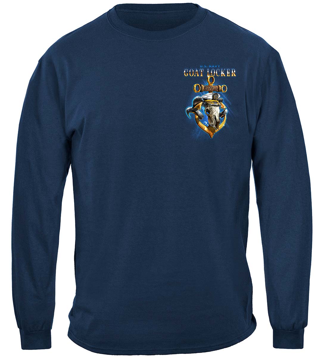 US Navy Goat Locker Long Sleeve Shirt - front view