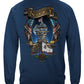 US Navy Destroyer Full Steam Ahead Vintage Tattoo Long Sleeve Shirt - back view