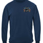 US Navy Destroyer Full Steam Ahead Vintage Tattoo Long Sleeve Shirt - front view