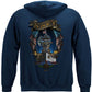 US Navy Destroyer Full Steam Ahead Vintage Tattoo Hoodie - back view
