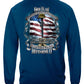 American Flag of Freedom Last Breath of Each Soldier Long Sleeve Shirt - back view