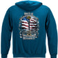 American Flag of Freedom Last Breath of Each Soldier Hoodie - back view