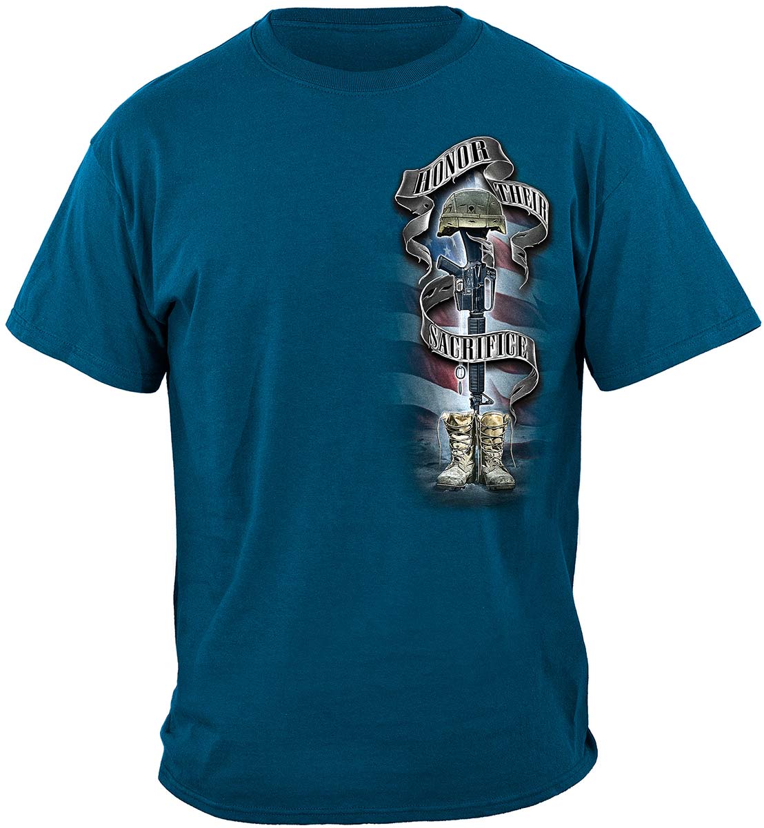 American Flag of Freedom Last Breath of Each Soldier T-Shirt - front view