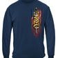 USMC Eagle American Flag Bald Eagle Feather Long Sleeve Shirt - front view