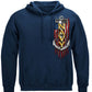 Navy Eagle American Flag Bald Eagle Feather Hoodie - front view