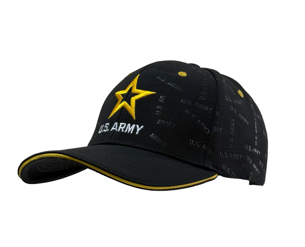 U.S. Army Black and Gold Patterned Print Cap – view 1
