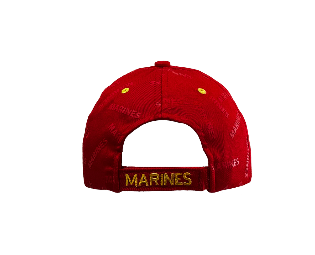 U.S. Marines Red Patterned Print Structured Cap – view 4