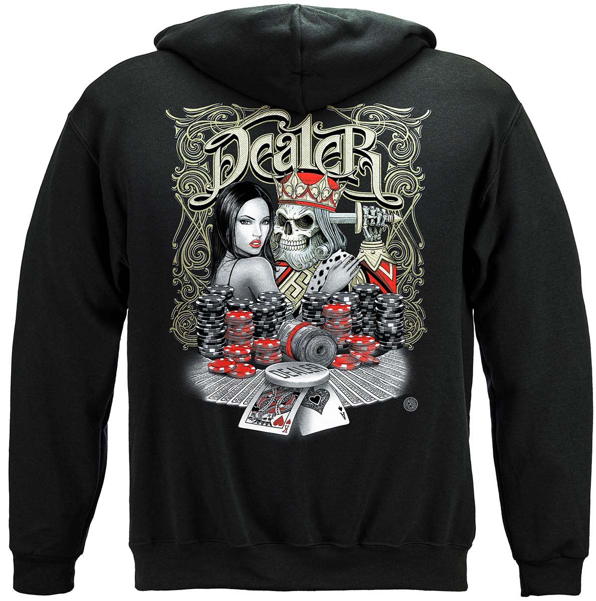 Poker Dealer Hoodie - back view