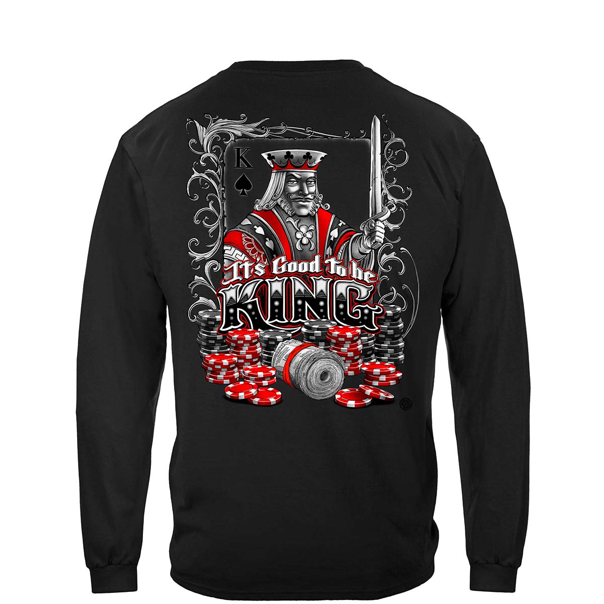 Good to Be King Poker Long Sleeve Shirt - back view
