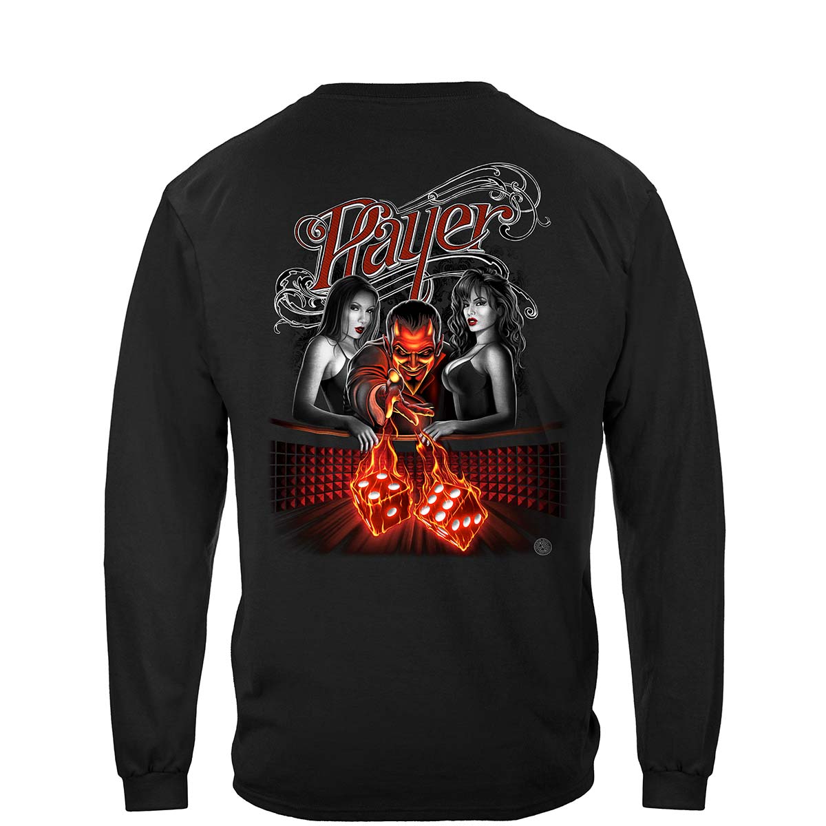 Player Diablo Poker Long Sleeve Shirt - back view