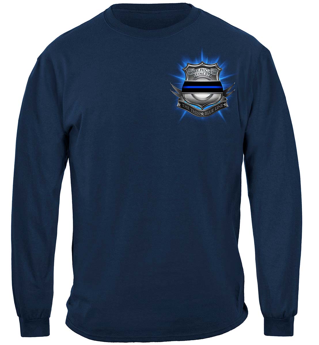 Policeman's Prayer Long Sleeve Shirt - front view