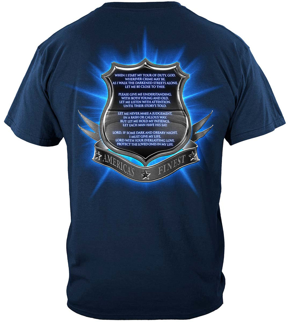 Policeman's Prayer T-Shirt - back view