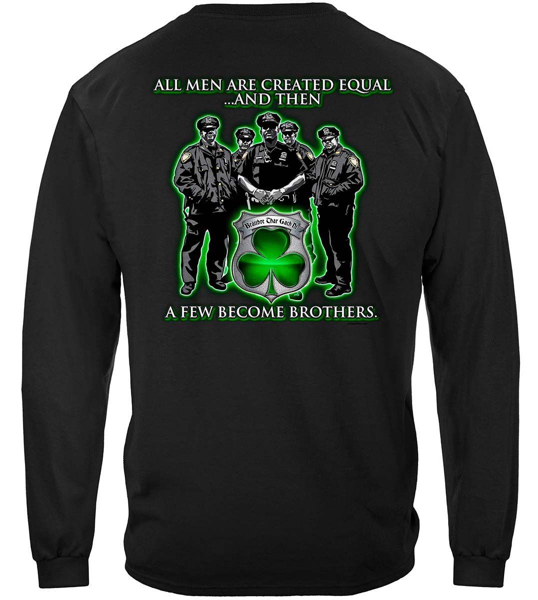 Policeman's Brotherhood Irish Long Sleeve Shirt - back view