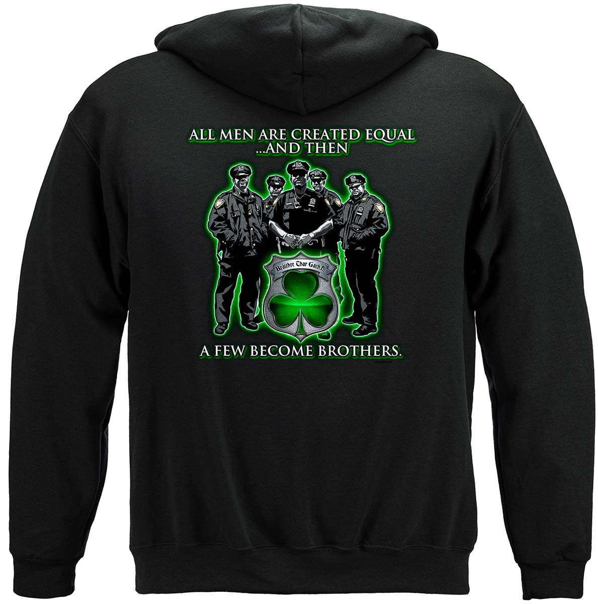 Policeman's Brotherhood Irish Hoodie - back view