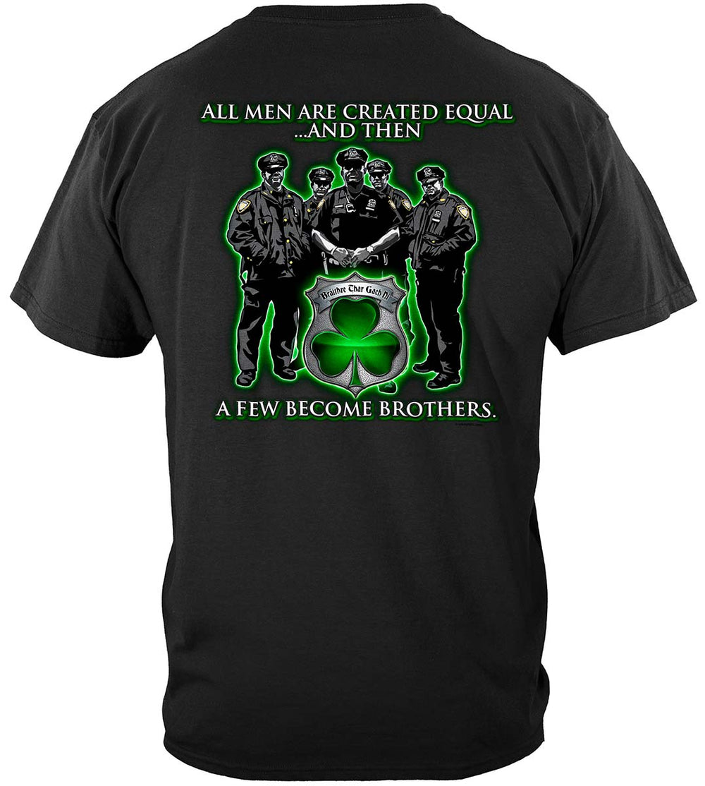 Policeman's Brotherhood Irish T-Shirt - back view