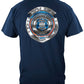 Police Honor Courage Sacrifice Badge T-Shirt - back view