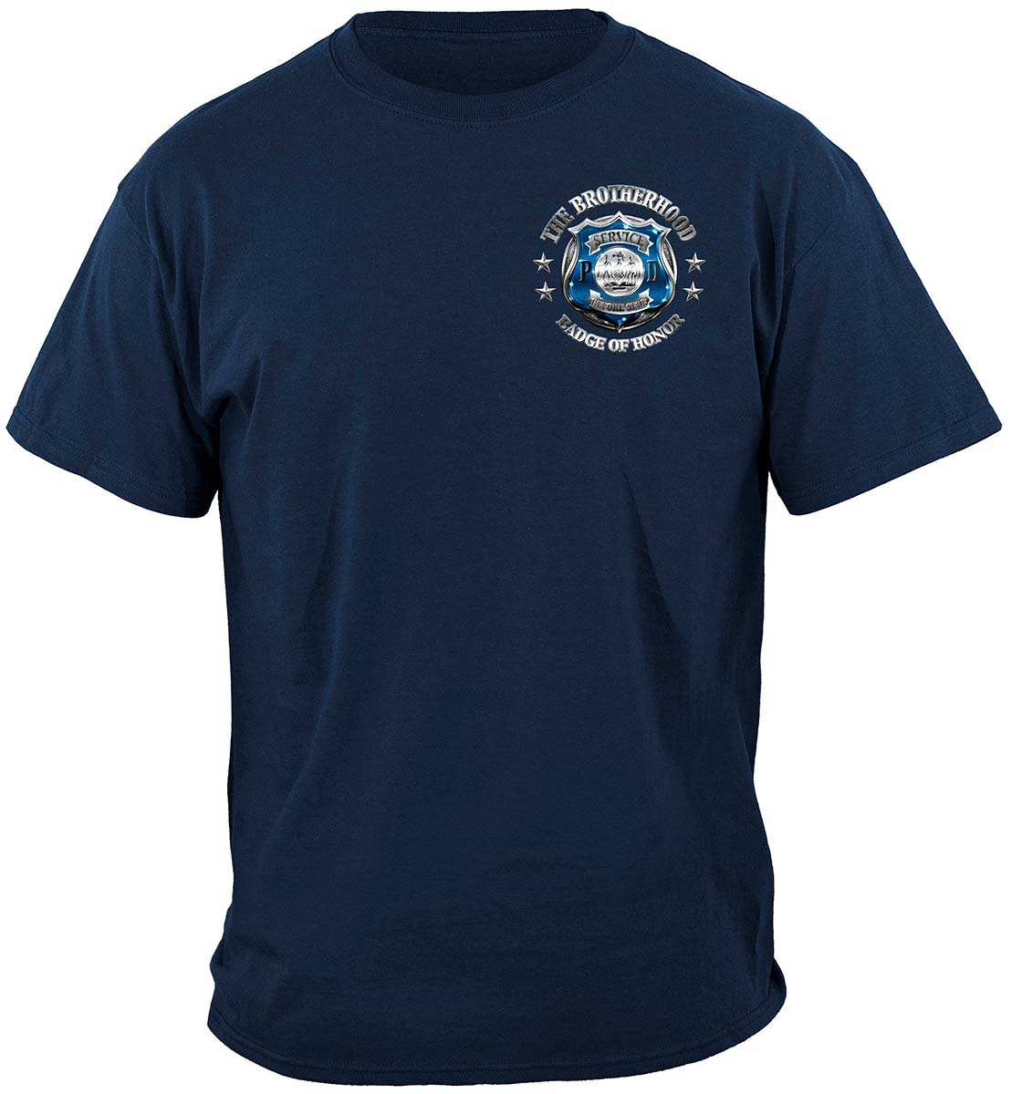 Police Honor Courage Sacrifice Badge T-Shirt - front view
