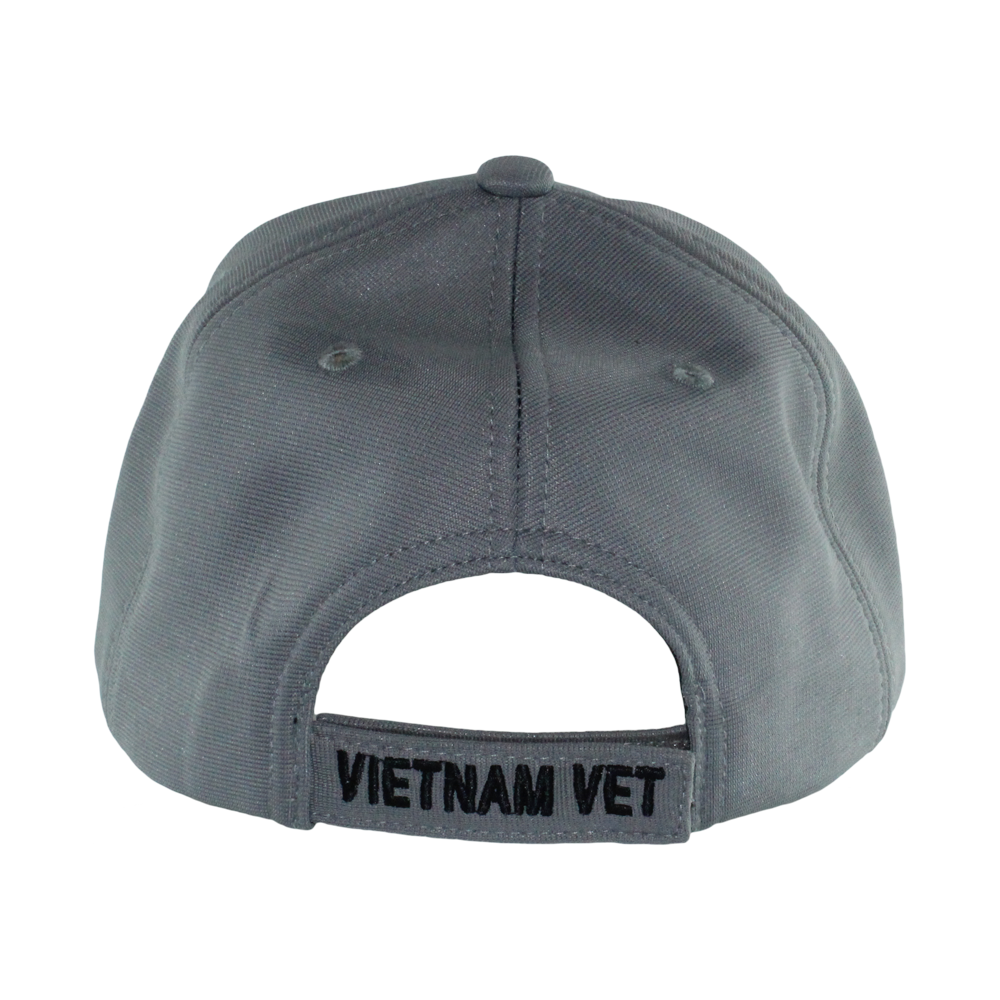 Vietnam Veteran Embroidered Performance Grey Cap – view 2