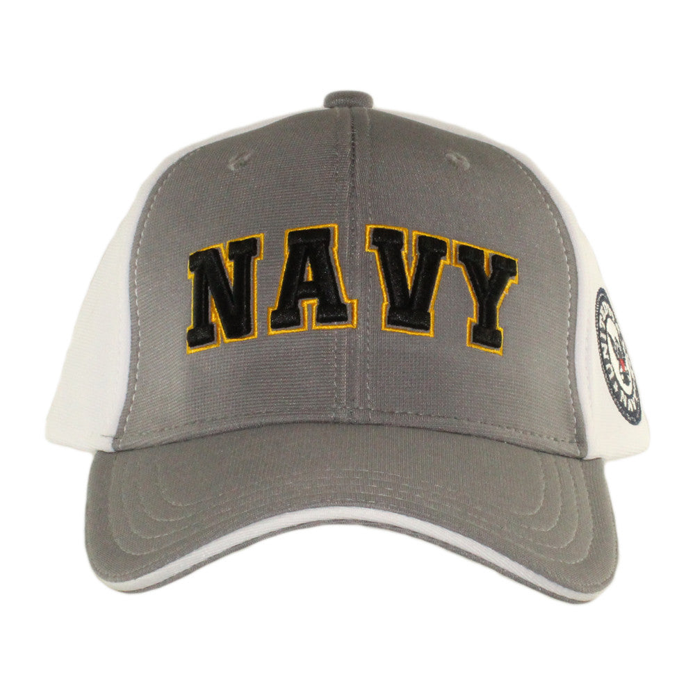 U.S. Navy Performance Grey and White Cap – view 1