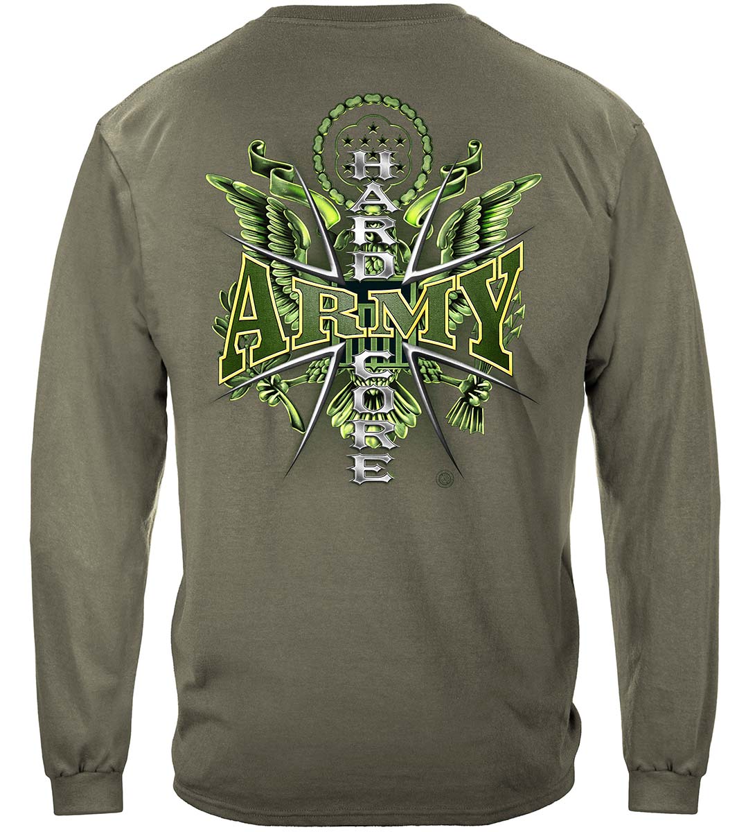 Hardcore Army Long Sleeve Shirt - back view