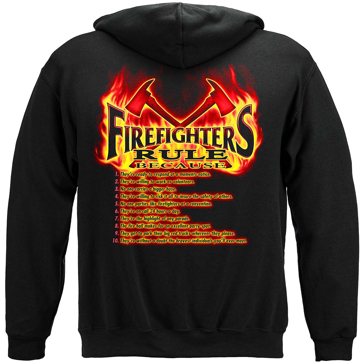 Rule Firefighters Hoodie - back view