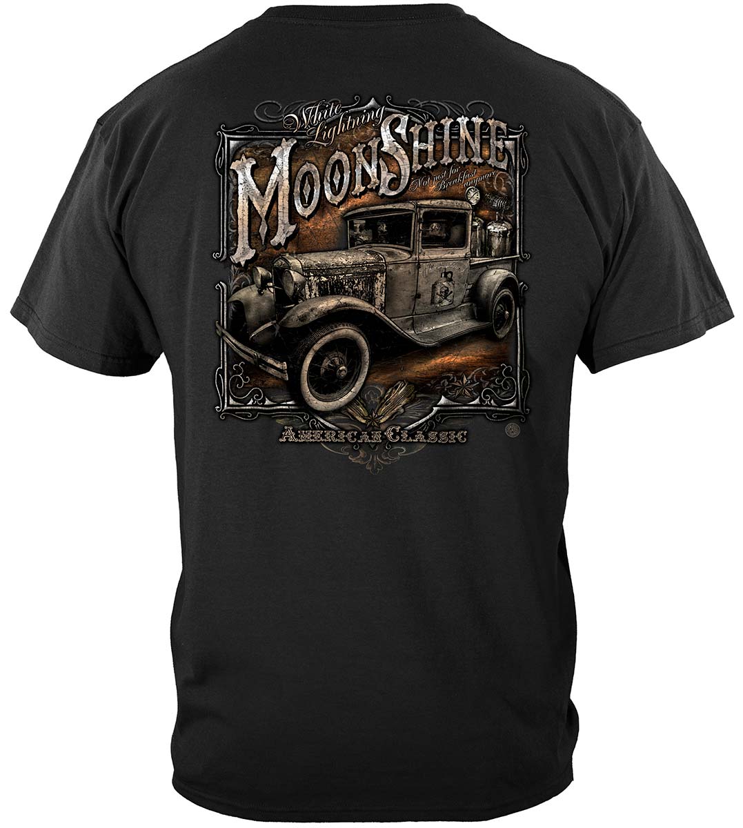 Moonshine Truck Silver Foil T-Shirt - back view