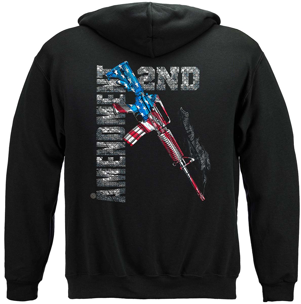 AR-15 Second Amendment Flag Hoodie - back view