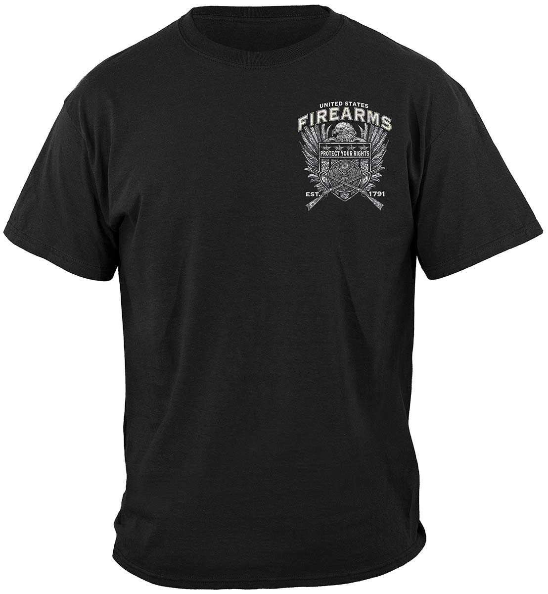 United States Firearms Silver Foil T-Shirt - front view