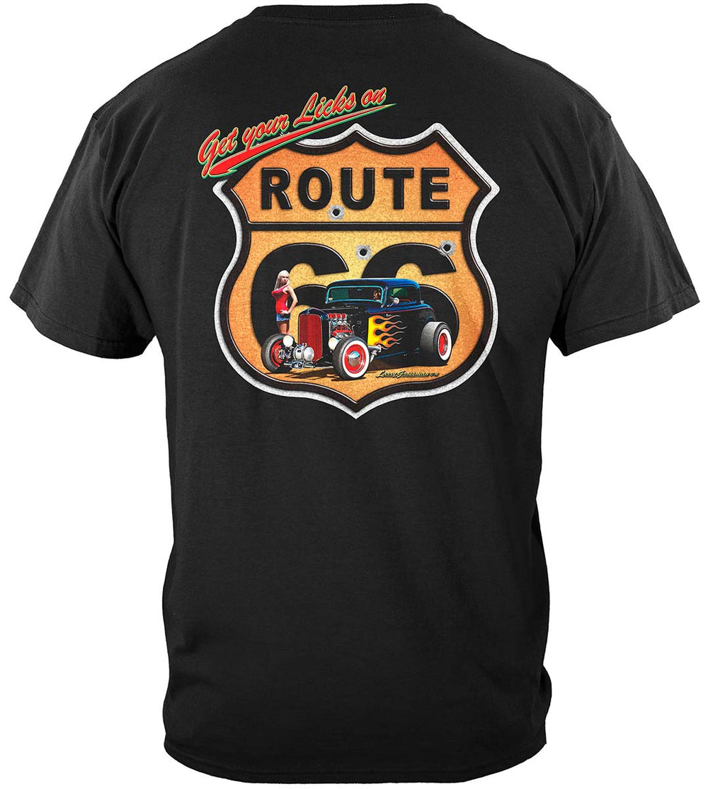 Get Your Licks On Route 66 T-Shirt - back view