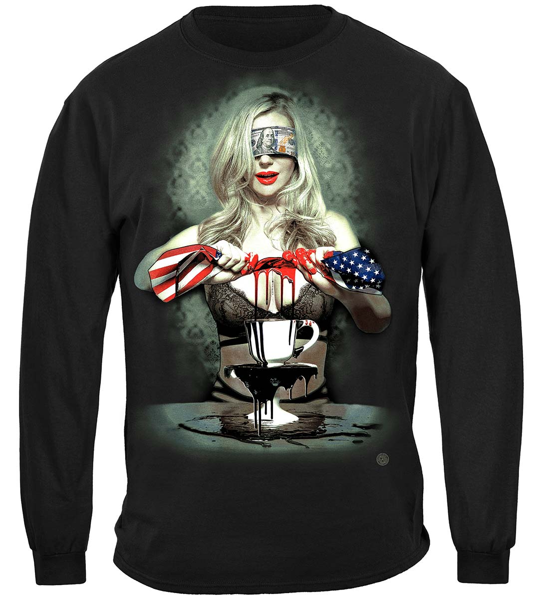 Blood for Oil Long Sleeve Shirt - front view