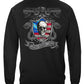2nd Amendment Don't Tread on Me Silver Foil Long Sleeve Shirt - back view