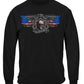 2nd Amendment Don't Tread on Me Silver Foil Long Sleeve Shirt - front view