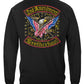 2nd Amendment Double Flag Distressed Gold Foil Long Sleeve Shirt - back view