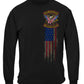 2nd Amendment Double Flag Distressed Gold Foil Long Sleeve Shirt - front view