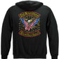 2nd Amendment Double Flag Distressed Gold Foil Hoodie - back view