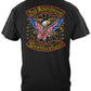 2nd Amendment Double Flag Distressed Gold Foil T-Shirt - back view