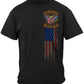2nd Amendment Double Flag Distressed Gold Foil T-Shirt - front view