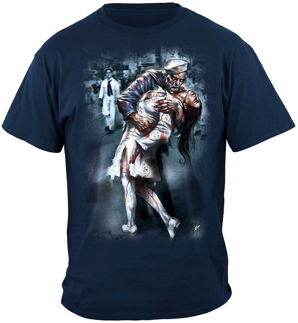 Zombie Navy Welcome Home T-Shirt - front view